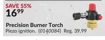 Princess Auto Precision Burner Torch Piezo ignition offer