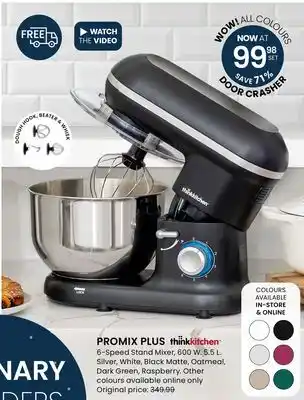 Stokes PROMIX PLUS 6-Speed stand Mixer offer