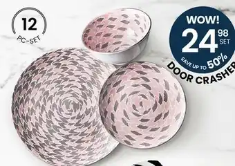 Stokes PINK TYPHOON OR OBSIDIAN 12-Pc Porcelain Dinnerware Set offer