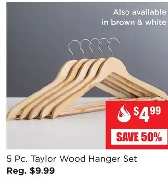 Kitchen Stuff Plus 5 Pc. Taylor Wood Hanger Set offer