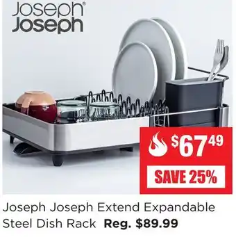 Kitchen Stuff Plus Joseph Joseph Extend Expandable Steel Dish Rack offer