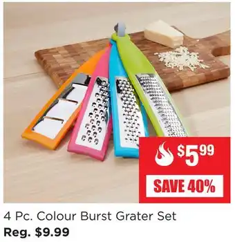 Kitchen Stuff Plus 4 Pc. Colour Burst Grater Set offer