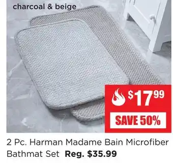 Kitchen Stuff Plus 2 Pc. Harman Madame Bain Microfiber Bathmat Set offer