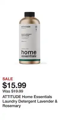 Well ATTITUDE Home Essentials Laundry Detergent Lavender & Rosemary offer
