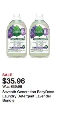 Well Seventh Generation EasyDose Laundry Detergent Lavender Bundle offer