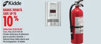 Canadian Tire Kidde Selected Home Safety Alarms and Fire Extinguishers offer