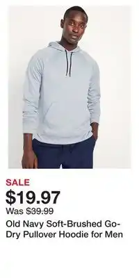 Old Navy Old Navy Soft-Brushed Go-Dry Pullover Hoodie for Men offer
