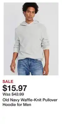 Old Navy Old Navy Waffle-Knit Pullover Hoodie for Men offer
