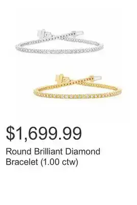 Costco Round Brilliant Diamond Bracelet (1.00 ctw) offer