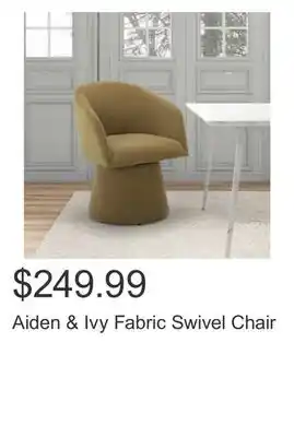 Costco Aiden & Ivy Fabric Swivel Chair offer