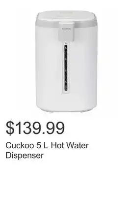 Costco Cuckoo 5 L Hot Water Dispenser offer