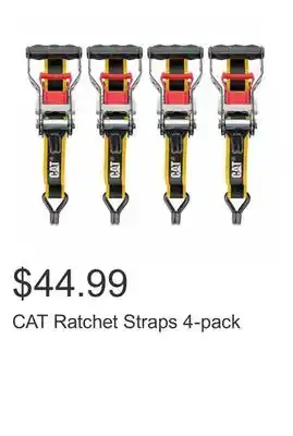 Costco CAT Ratchet Straps 4-pack offer