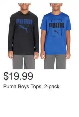 Costco Puma Boys Tops, 2-pack offer