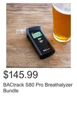 Costco BACtrack S80 Pro Breathalyzer Bundle offer
