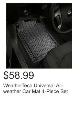 Costco WeatherTech Universal All-weather Car Mat 4-Piece Set offer