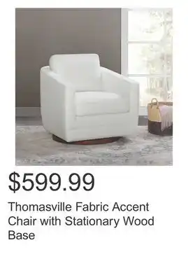 Costco Thomasville Fabric Accent Chair with Stationary Wood Base offer