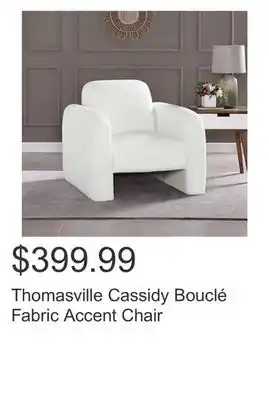 Costco Thomasville Cassidy Bouclé Fabric Accent Chair offer
