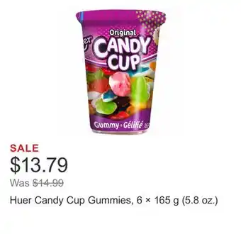 Costco Huer Candy Cup Gummies, 6 × 165 g (5.8 oz.) offer