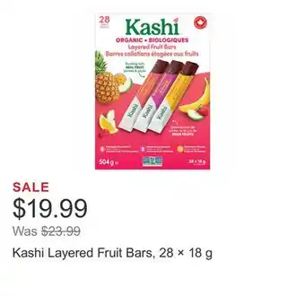 Costco Kashi Layered Fruit Bars, 28 × 18 g offer