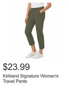 Costco Kirkland Signature Women's Travel Pants offer