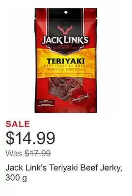 Costco Jack Link's Teriyaki Beef Jerky, 300 g offer