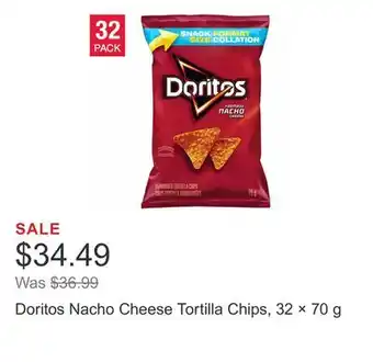 Costco Doritos Nacho Cheese Tortilla Chips, 32 × 70 g offer