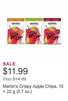 Costco Martin's Crispy Apple Chips, 15 × 22 g (0.7 oz.) offer