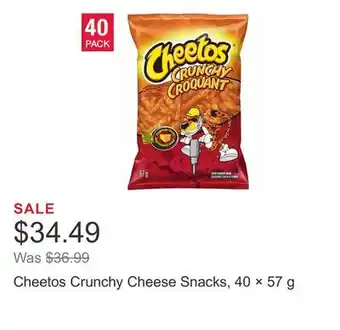 Costco Cheetos Crunchy Cheese Snacks, 40 × 57 g offer