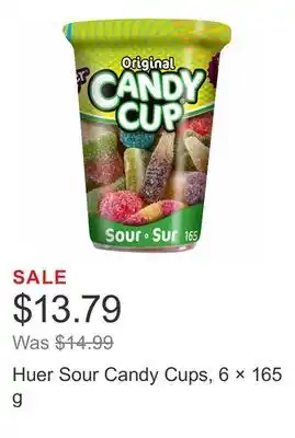 Costco Huer Sour Candy Cups, 6 × 165 g offer