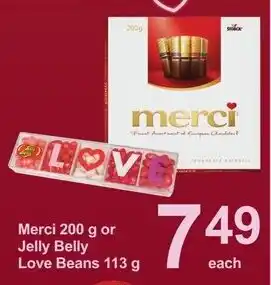Pharmasave Merci 200g or Jelly Belly Love Beans 113g offer