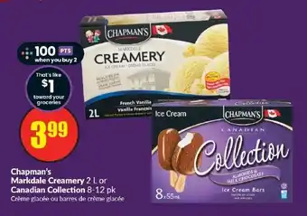 FreshCo Chapman's Markdale Creamery 2L or Canadian Collection 8-12pk offer