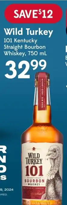 Sobeys Wild Turkey 101 Kentucky Straight Bourbon Whiskey, 750mL offer