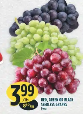 Marché Adonis RED, GREEN OR BLACK SEEDLESS GRAPES offer