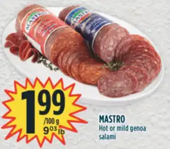 Marché Adonis MASTRO Hot or mild genoa salami offer