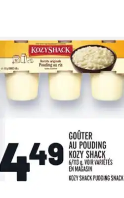 Metro GOÛTER AU POUDING KOZY SHACK | KOZY SHACK PUDDING SNACK offer