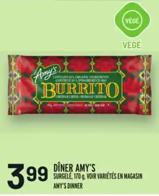 Metro DÎNER AMY'S | AMY'S DINNER offer