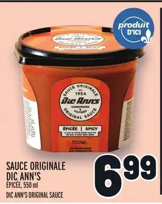 Metro SAUCE ORIGINALE DIC ANN'S | DIC ANN'S ORIGINAL SAUCE offer
