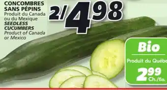 IGA SEEDLESS CUCUMBERS offer