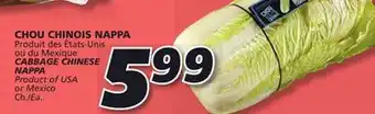 IGA CABBAGE CHINESE NAPPA offer