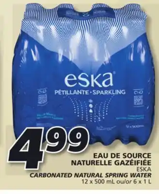 IGA ESKA CARBONATED NATURAL SPRING WATER offer