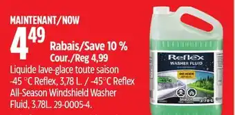 Canadian Tire 45°C Reflex All-Season Windshield Washer Fluid, 3.78L offer