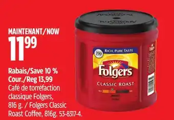 Canadian Tire Folgers Classic Roast Coffee, 816g offer