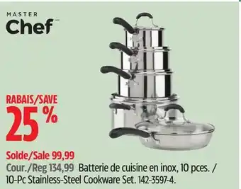Canadian Tire Master Chef 10-Pc Stainless-Steel Cookware Set offer
