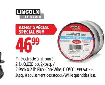 Canadian Tire Lincoln Electric 2-Pack x 2-lb Flux-Core Wire, 0.030 offer