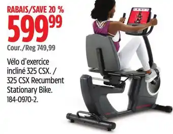 Canadian Tire ProForm 325 CSX Recumbent Stationary Bike offer