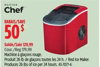 Canadian Tire Master Chef Red Ice Maker offer