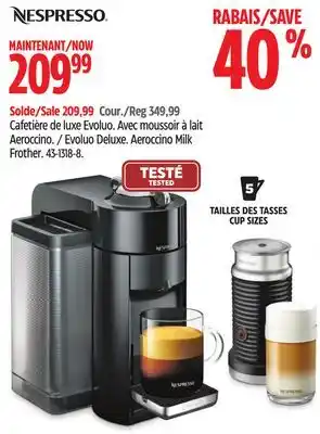 Canadian Tire Nespresso Evoluo Deluxe offer