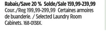 Canadian Tire FOR LIVING Selected Laundry Room Cabinets offer