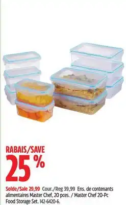 Canadian Tire Master Chef 20-Pc Food Storage Set offer