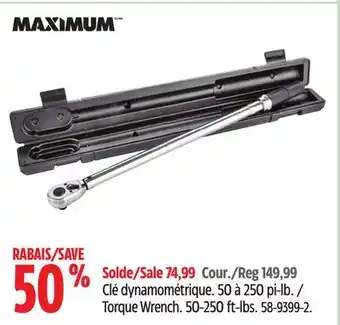 Canadian Tire MAXIMUM Torque Wrench offer